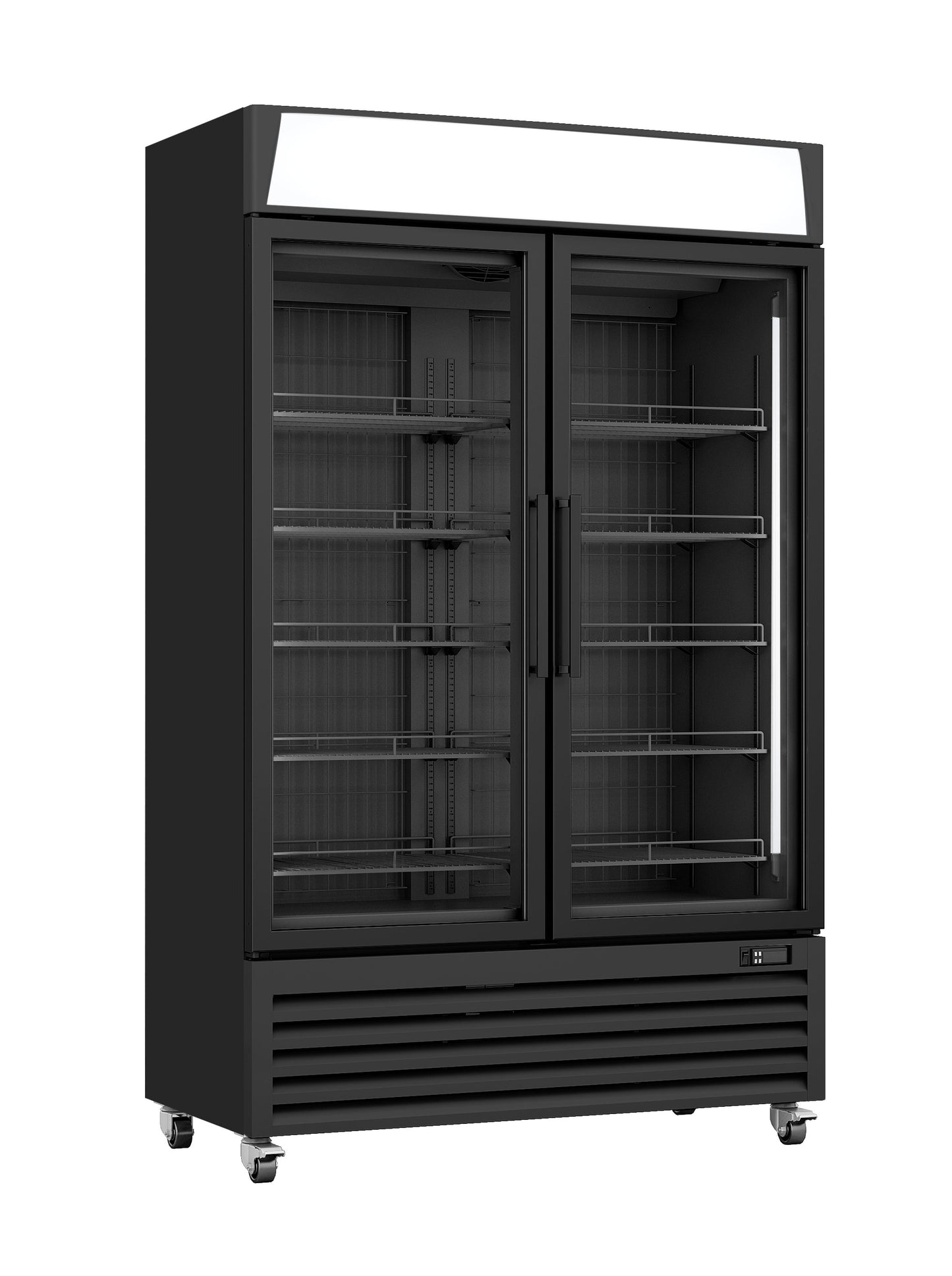 HB2GDF Black 2 Glass Doors 1000L, Bottom Mount Vertical Freezer