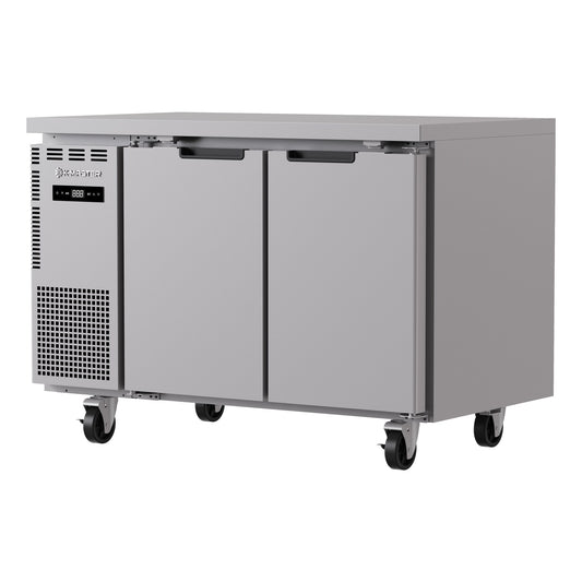 Turbo Air HS12-2R-N S/S 2 Door Under Bench Chiller 311L - angled view
