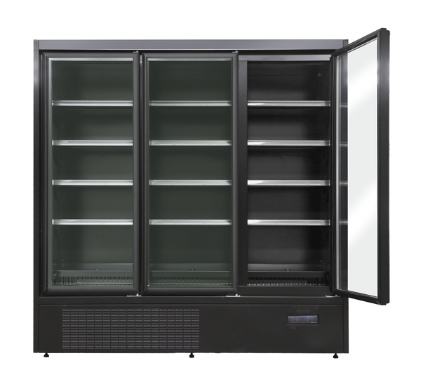 Blizzard 1.2 3 Glass Door 1560L Vertical Freezer