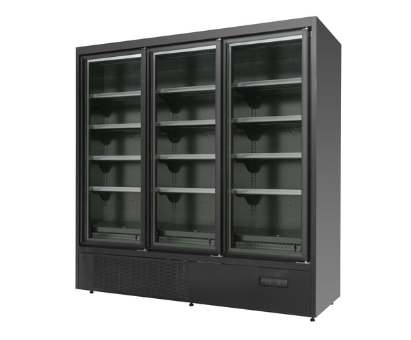 Blizzard 1.2 3 Glass Door 1560L Vertical Freezer