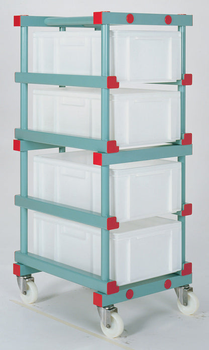 REA RE4 Prep Trolley, 4 Bin - product photo