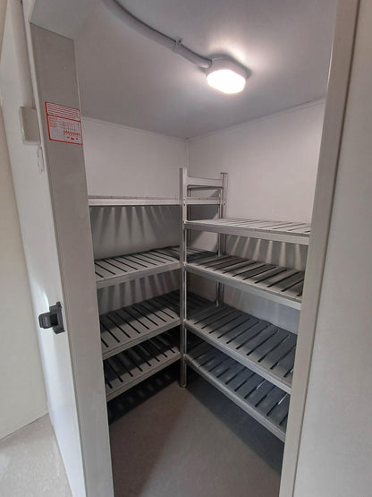 Ali Shelving 775mm Aluminium Cold Room Shelving installed