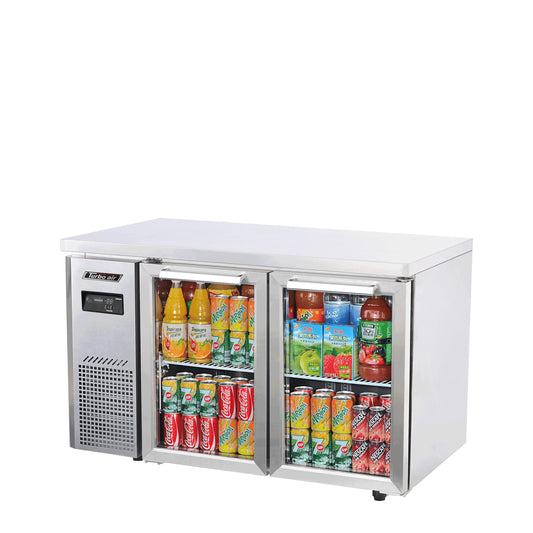 Turbo Air KGR12-2-N Glass 2 Door Under Bench Chiller 311L
