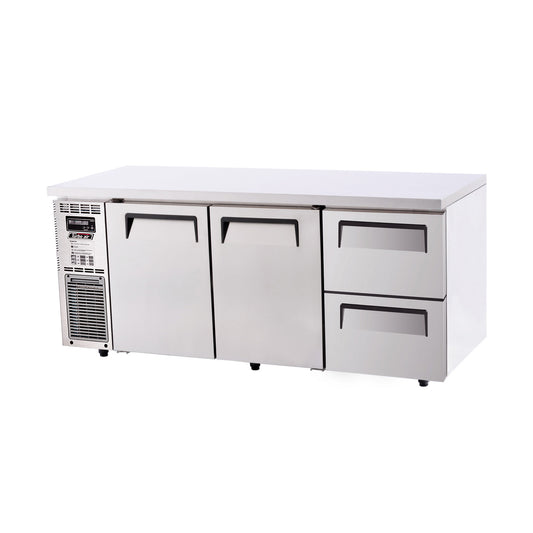 Turbo Air KUR18-2D-2N S/S 2 Door, 2 Drawer Under Bench Chiller 538L