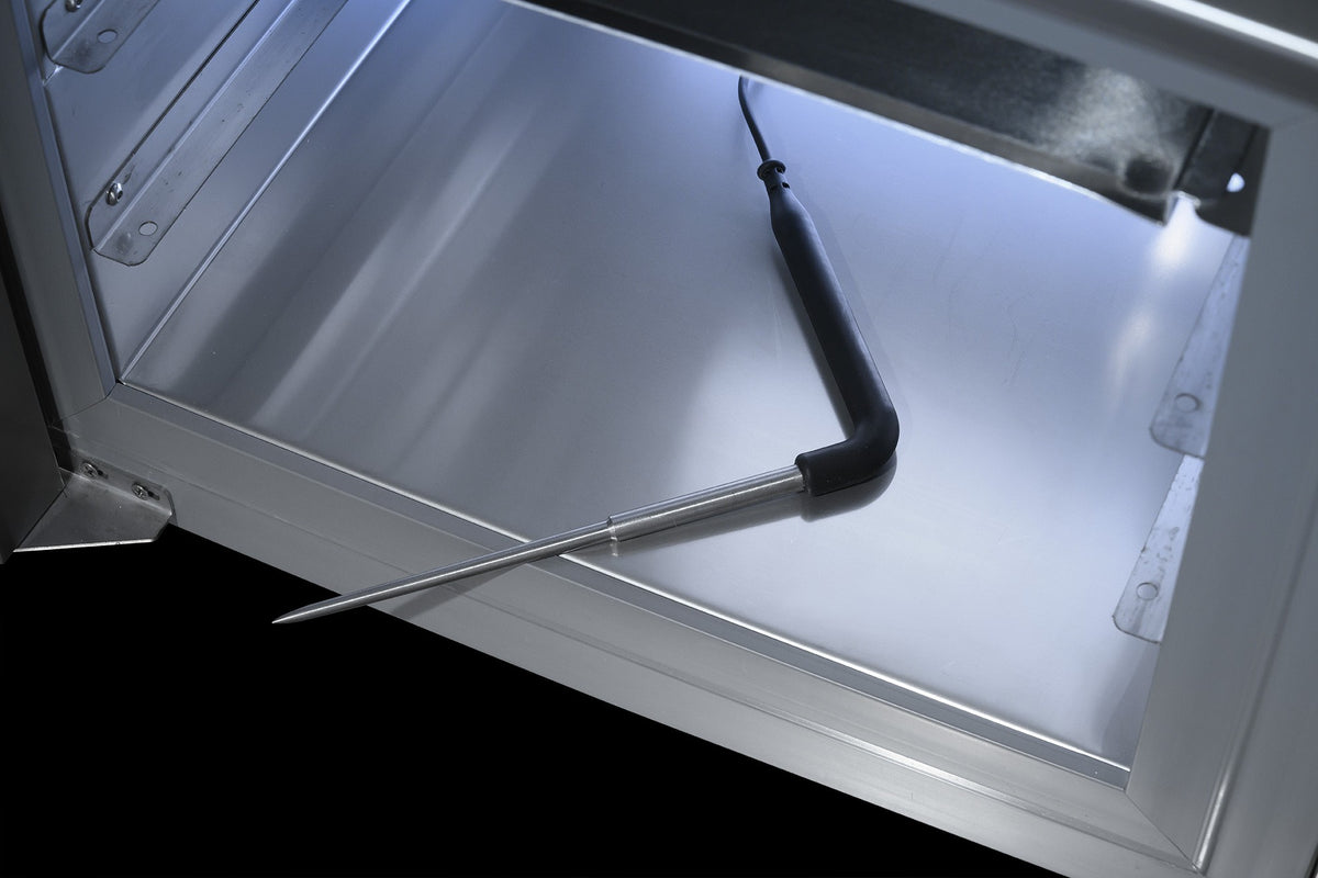 Blast chiller chamber with food core probe
