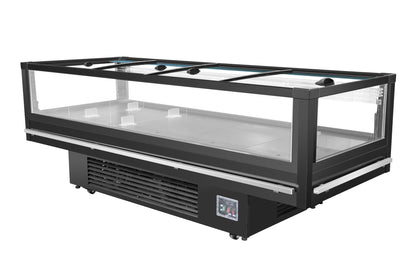 Horizon DKH-1510Y Dual Temp Glass Island Case 1500mm - with optional sliding lids