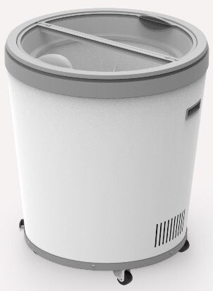Hiron SD-85E round can-style ice cream chest freezer