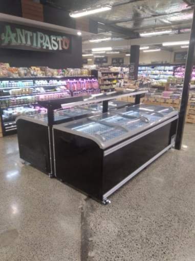 Island chillers and freezers installed by Honar Refrigeration