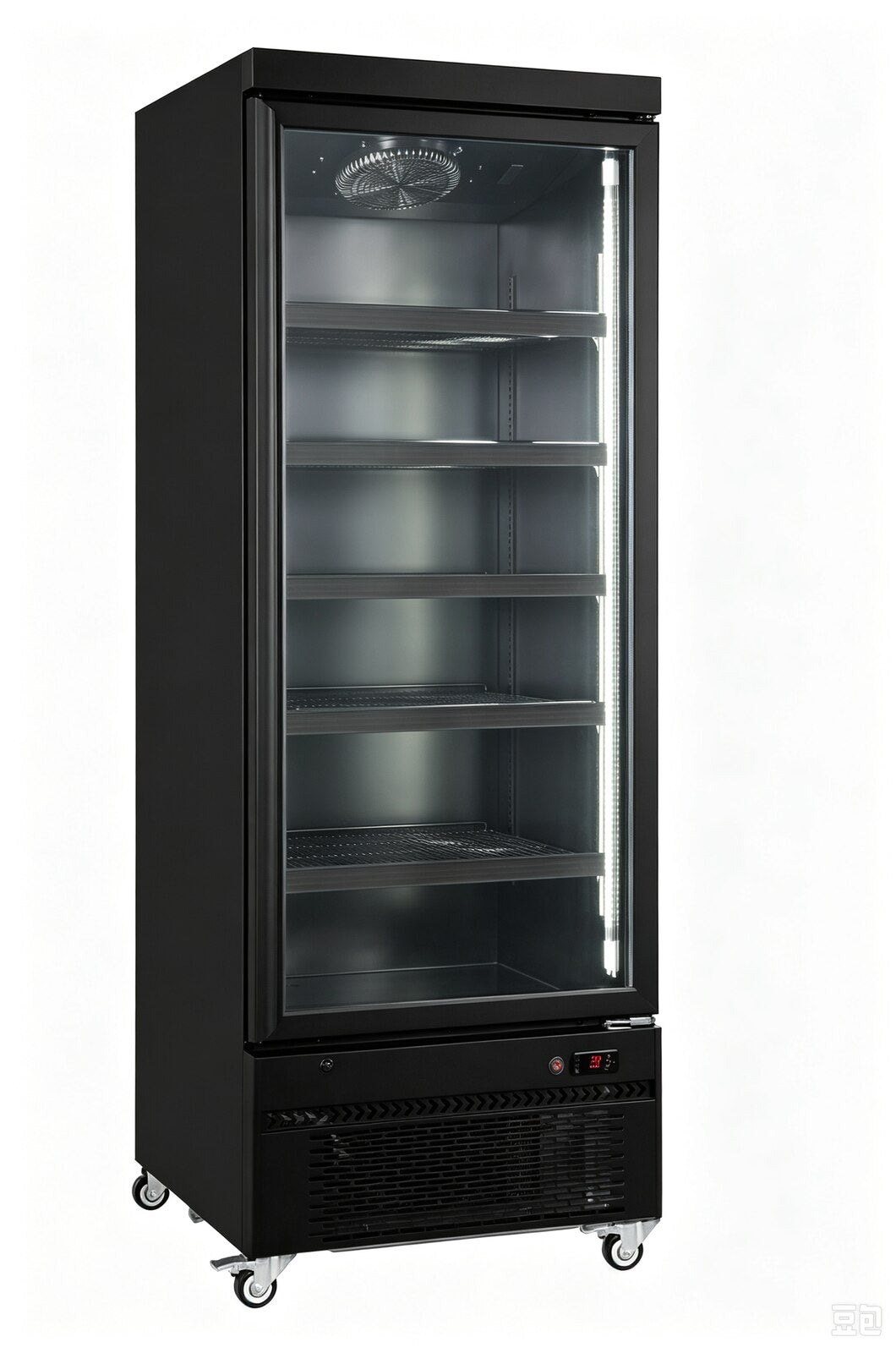 Sansheng SSP500 single door bottom mount chiller - angled view