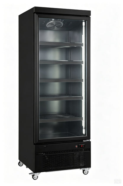 Sansheng SSP500 single door bottom mount chiller - angled view