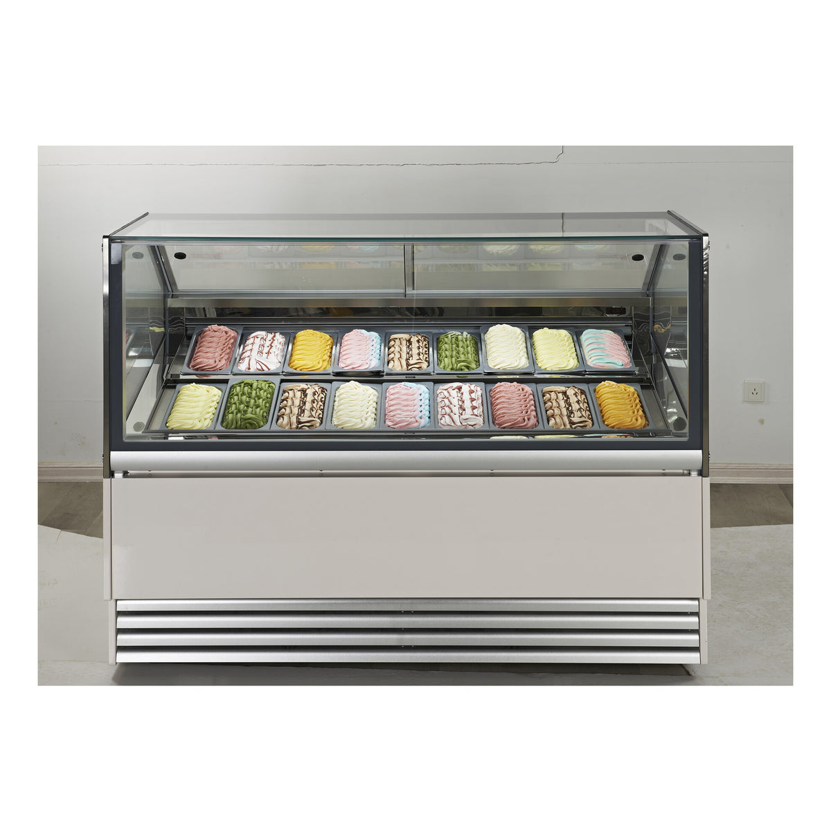 Thomas TM24SH 24 Pan Gelato Display Cabinet - Thomas TM range, white