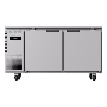 Turbo Air HS15-2F-N S/S 2 Door Under Bench Freezer 425L - front view