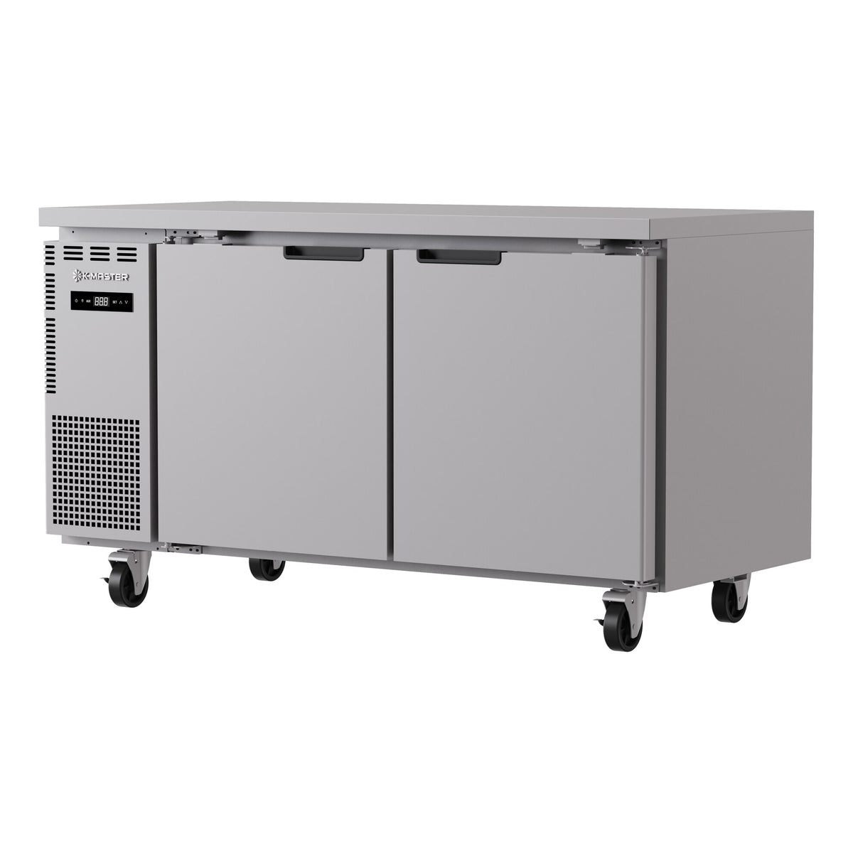 Turbo Air HS15-2F-N S/S 2 Door Under Bench Freezer 425L - angled view