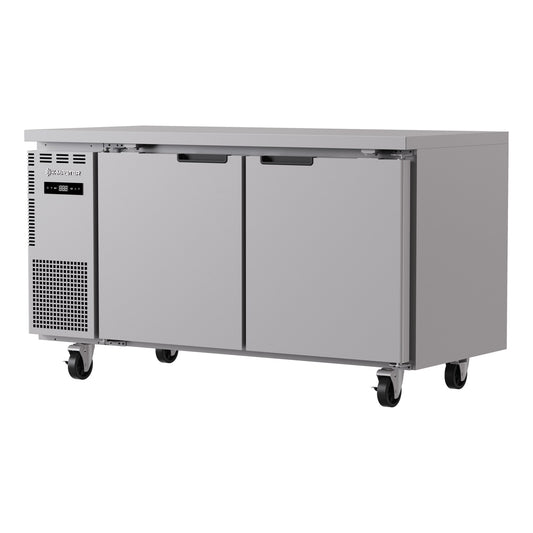 Turbo Air HS15-2F-N S/S 2 Door Under Bench Freezer 425L - angled view