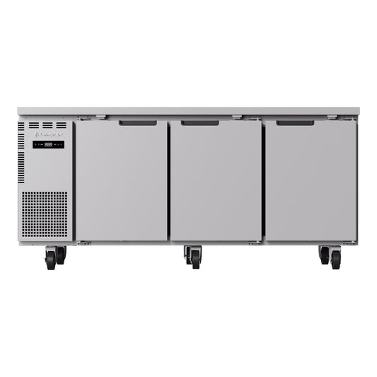 Turbo Air HS18-3R-N S/S 3 Door Under Bench Chiller 538L - front view