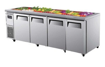 Turbo Air KSR24-4 S/S 4 Door Salad Prep Counter 2400mm - product photo
