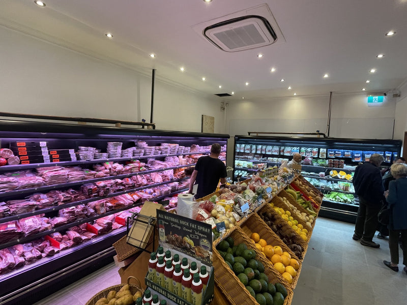 Wall deli display installed by Honar Refrigeration