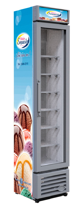 Hiron SD208 Single Glass Door 190L Vertical Freezer