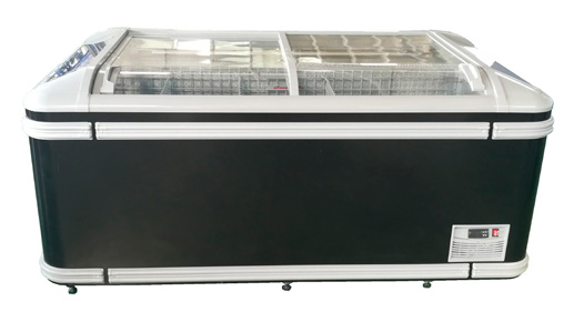 Naku ZDO 5P Curved Glass Sliding Lid Horizontal Freezer