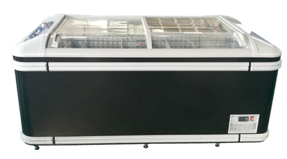 Naku ZDO 5P Curved Glass Sliding Lid Horizontal Freezer