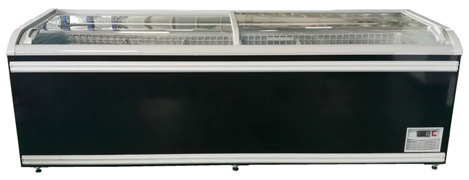Naku ZDO 5P Curved Glass Sliding Lid Horizontal Freezer