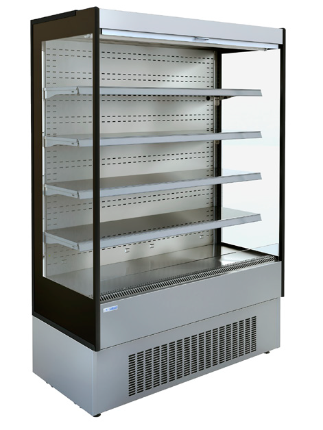 Mafirol PSI ll Cold Food Open Stainless Steel Wall Display Cabinet - Various Sizes Available